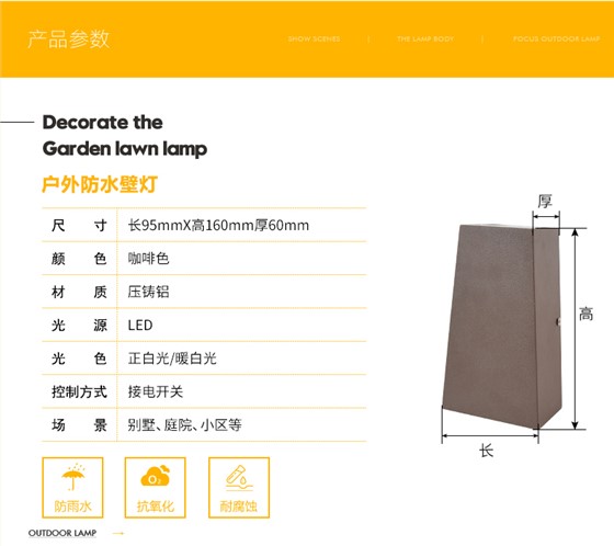 戶外壁燈防水LED壁燈